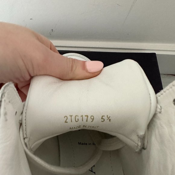 PRADA High Top Sneakers White Soft Leather Triangle Logo Lace up Men's 5.5 - Picture 9 of 11